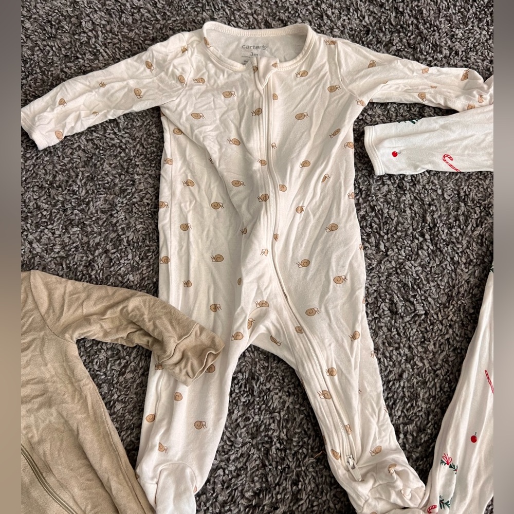 carters snail bamboo footie